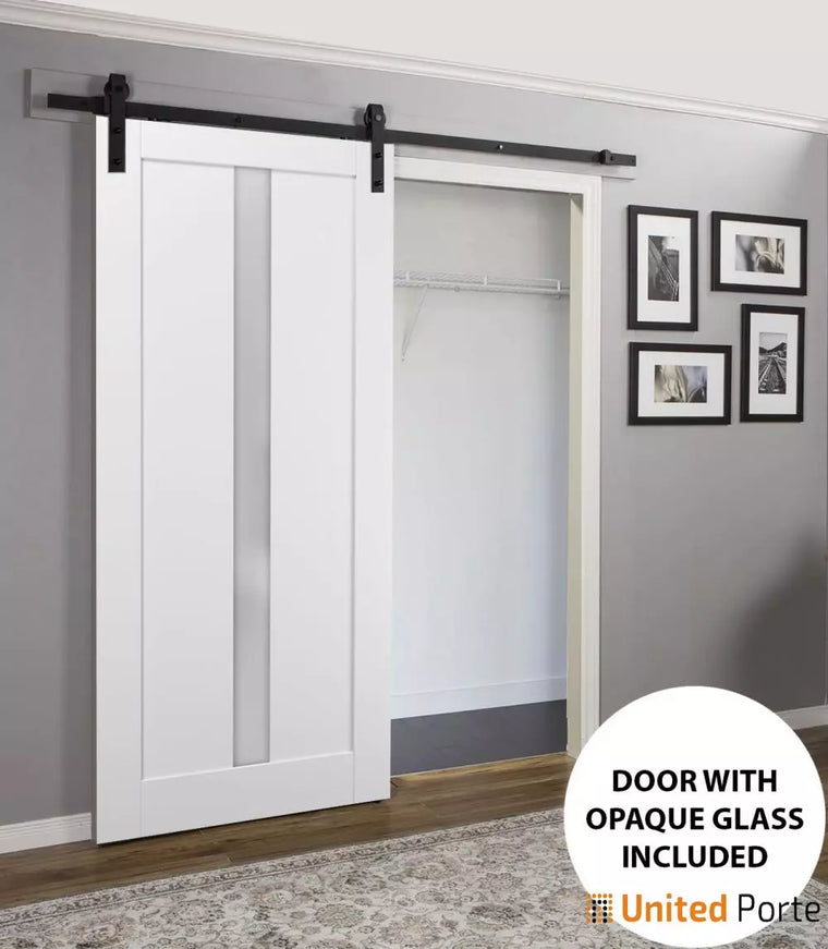 Sliding Barn Door with Hardware | Lite Wooden Solid Panel Interior Doors | Quadro 4112