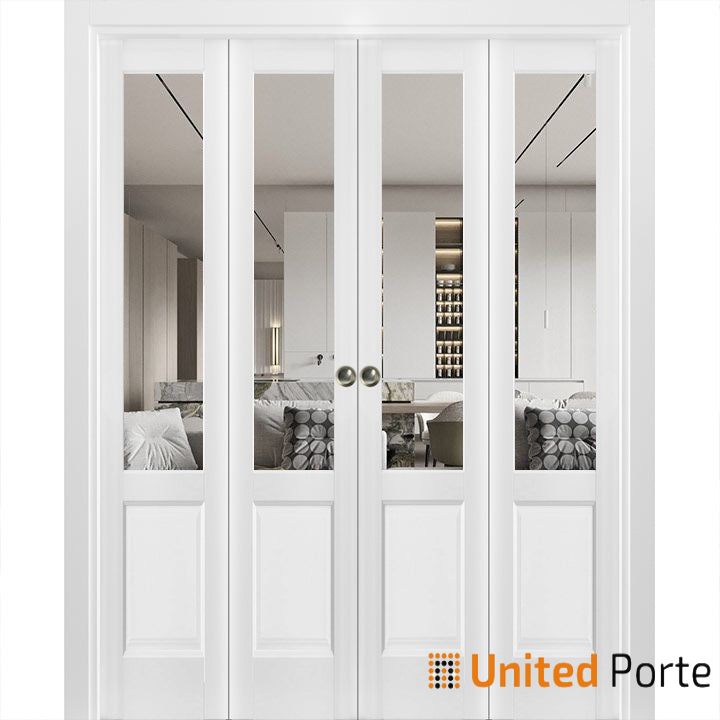 Sliding Closet Bi Fold Doors With Clear Glass Wood Solid Bedroom Wardrobe Doors Buy Doors 1697