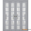 Sliding Closet Bi-fold Doors with Frosted Glass | Wood Solid Bedroom Wardrobe Doors | Buy Doors Online