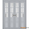 Sliding Closet Bi-fold Doors with Frosted Glass | Wood Solid Bedroom Wardrobe Doors | Buy Doors Online