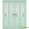 Sliding Closet Bi-fold Doors with Frosted Glass | Wood Solid Bedroom Wardrobe Doors | Buy Doors Online