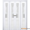 Sliding Closet Bi-fold Doors with Frosted Glass | Wood Solid Bedroom Wardrobe Doors | Buy Doors Online