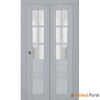 Sliding Closet Bi-fold Doors with Frosted Glass | Wood Solid Bedroom Wardrobe Doors | Buy Doors Online