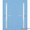 Sliding Closet Bypass Doors with Frosted Glass | Wood Solid Bedroom Wardrobe Doors | Buy Doors Online