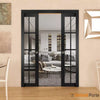 Sliding French Pocket Door with Clear Glass | Solid Wood Interior Bedroom Sturdy Doors | Buy Doors Online