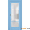 Sliding French Pocket Door with Frosted Glass | Solid Wood Interior Bedroom Sturdy Doors | Buy Doors Online