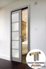 Sliding French Pocket Door with Frosted Opaque Glass | Solid Panel Interior Doors | Buy Doors Online