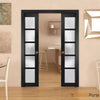 Sliding French Pocket Door with Frosted Opaque Glass | Solid Panel Interior Doors | Buy Doors Online