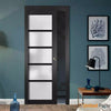 Sliding French Pocket Door with Frosted Opaque Glass | Solid Panel Interior Doors | Buy Doors Online