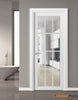 Solid French Interior Door with Clear Glass | Bathroom Bedroom Sturdy Doors | Buy Doors Online