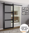 Sturdy Barn Door with with Clear Glass | Solid Panel Interior Doors | Buy Doors Online