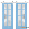 Sturdy Barn Door with Frosted Glass | Solid Panel Interior Doors | Buy Doors Online