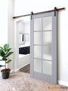 Sturdy Barn Door with Frosted Glass | Solid Panel Interior Doors | Buy Doors Online