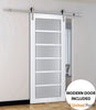 Sturdy Barn Door with Frosted Glass | Solid Panel Interior Doors | Buy Doors Online