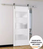 Sturdy Barn Door with Frosted Glass | Solid Panel Interior Doors | Buy Doors Online