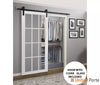 Sturdy French Barn Door with Clear Glass | Solid Panel Interior Doors | Buy Doors Online