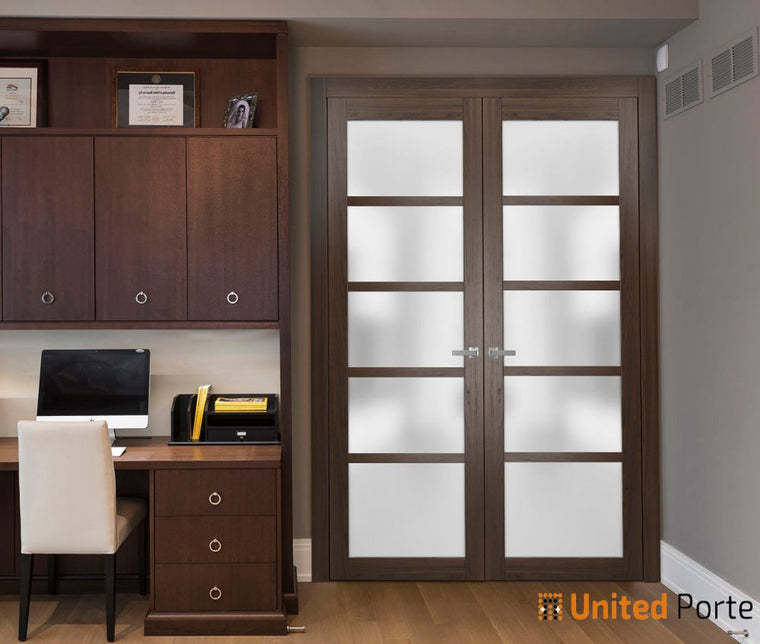 Swing Door with Frosted Opaque Glass | Solid Panel Interior Doors | Quadro 4002